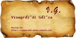 Visegrádi Géza névjegykártya