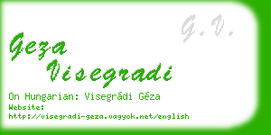 geza visegradi business card